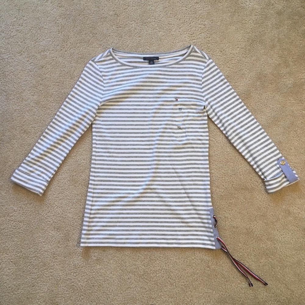 Tommy Hilfiger 3/4 Sleeve Striped Tee